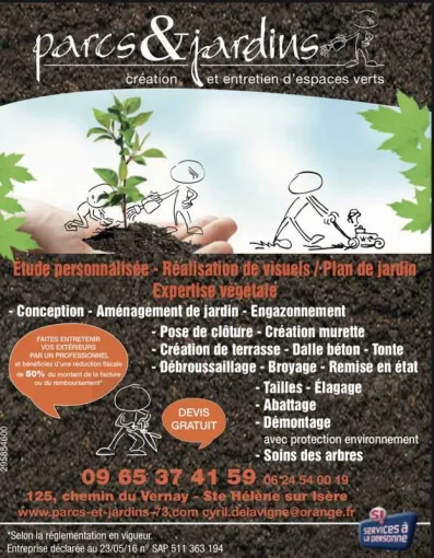 Vous avez des projets, nous les réalisons !, Albertville, Parcs et Jardins