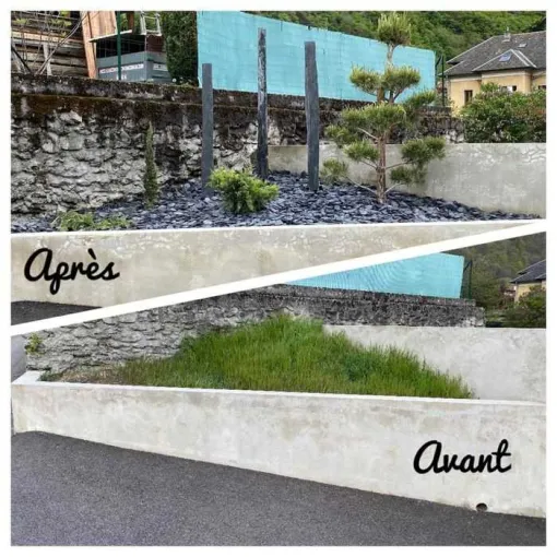 Création de massif par jardinier à Mercury, Albertville, Parcs et Jardins