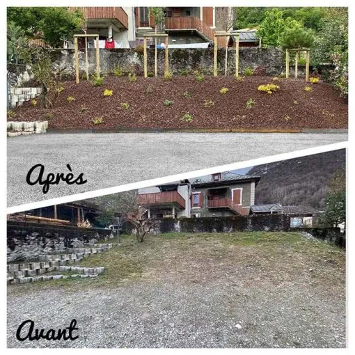 Aménagement massif jardin sur talus à Gilly-sur-Isère, Albertville, Parcs et Jardins