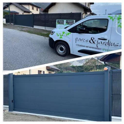 Installation de portail coulissant motorisé à Chambéry, Albertville, Parcs et Jardins