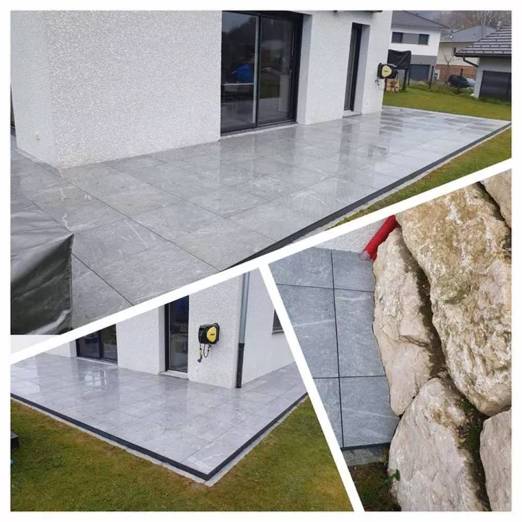 Réalisation d'une terrasse sur plots réglables à Albertville, Albertville, Parcs et Jardins