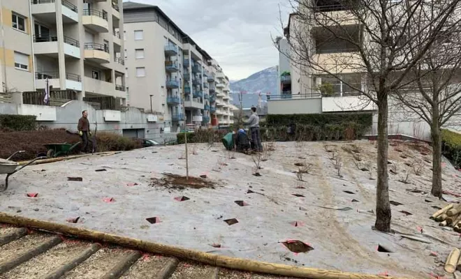 Aménagement d'un parc paysagé dans une copropriété à Chambéry, Albertville, Parcs et Jardins