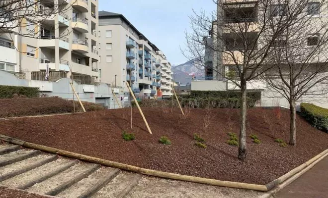 Aménagement d'un parc paysagé dans une copropriété à Chambéry, Albertville, Parcs et Jardins