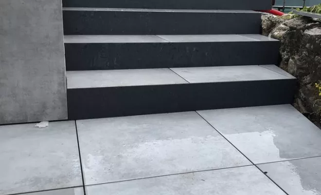 Réalisation d'une terrasse sur plots réglables à Albertville, Albertville, Parcs et Jardins
